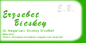 erzsebet bicskey business card