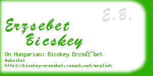 erzsebet bicskey business card